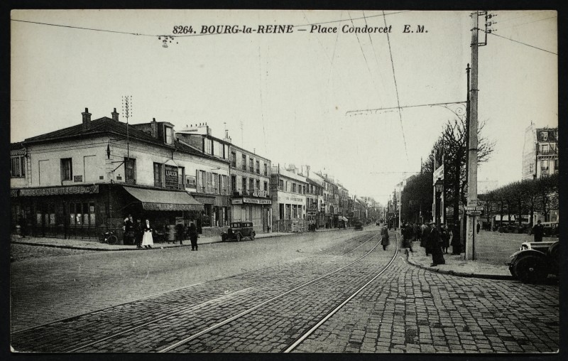 Carte postale ancienne Place Condorcet à Bourg-la-Reine