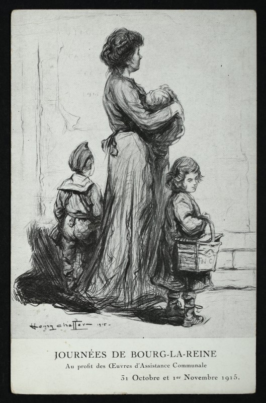 Carte postale ancienne Journées de Bourg-la-Reine Au profit des Oeuvres d'Assistance Communale 31Octobre et 1er Novembre 1915 à Bourg-la-Reine