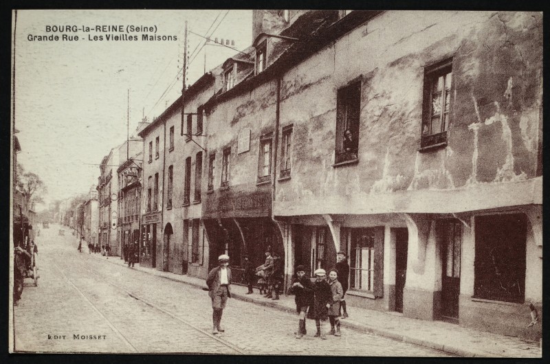 Carte postale ancienne Grande rue  Les vieilles maisons à Bourg-la-Reine