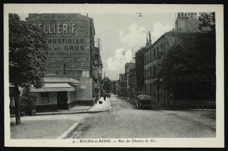 Carte postale ancienne Rue du Chemin de Fer à Bourg-la-Reine
