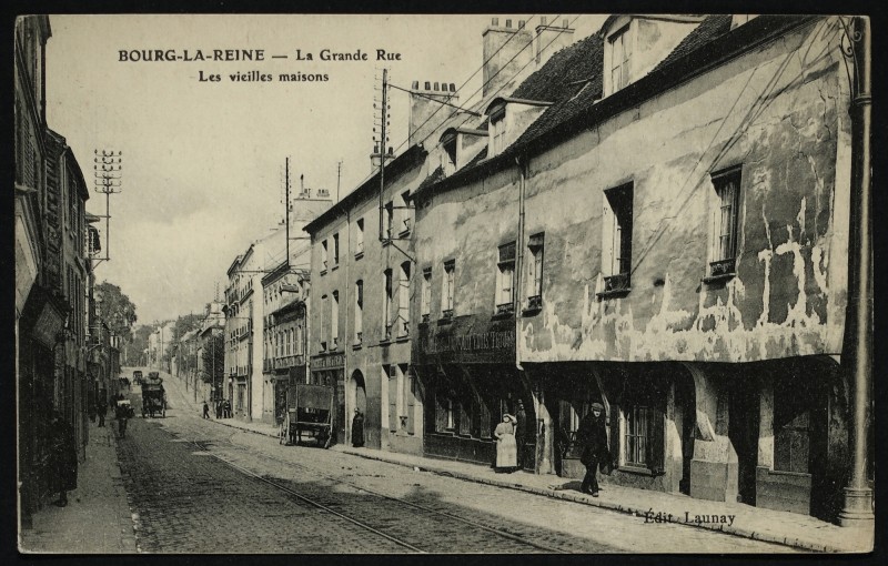 Carte postale ancienne La Grande Rue - Les vieilles maisons à Bourg-la-Reine