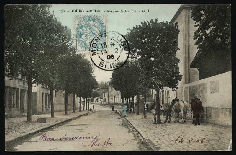 Carte postale ancienne Avenue de Gallois à Bourg-la-Reine