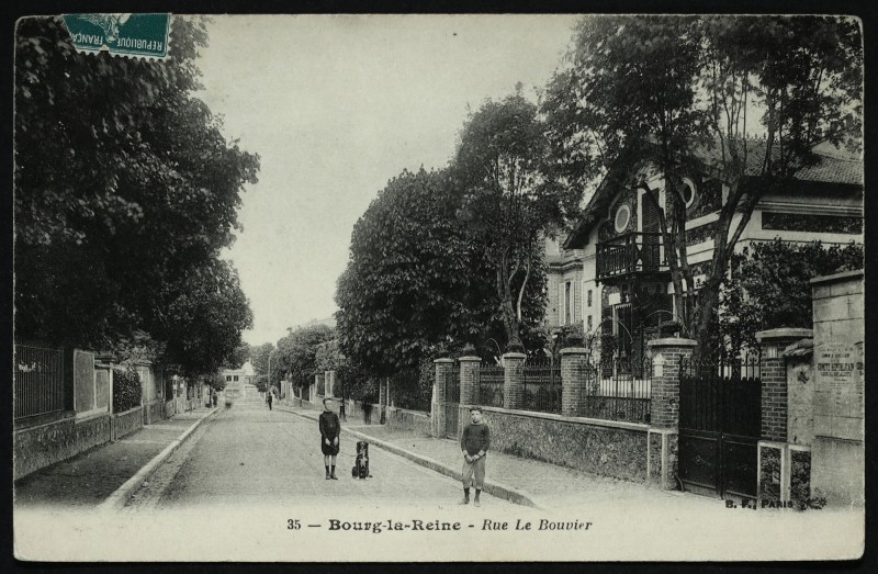 Carte postale ancienne Rue le Bouvier à Bourg-la-Reine