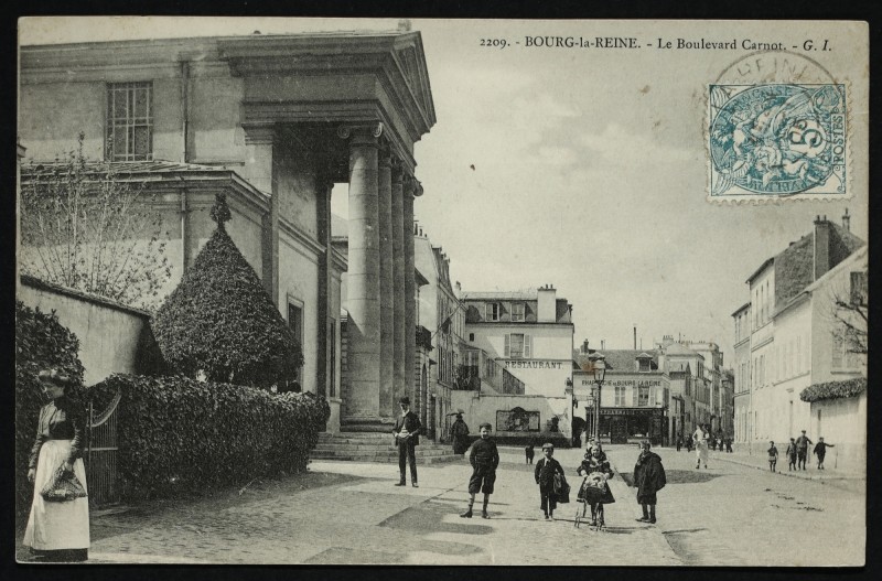 Carte postale ancienne Boulevard Carnot. à Bourg-la-Reine