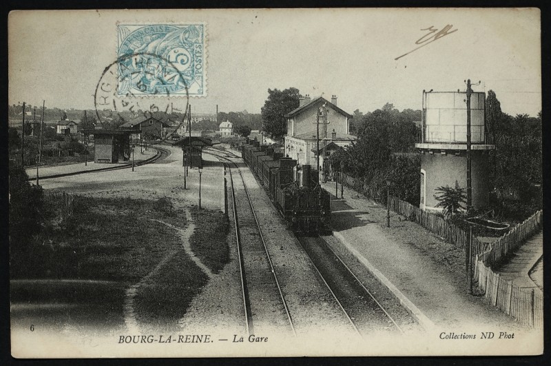 Carte postale ancienne La Gare à Bourg-la-Reine