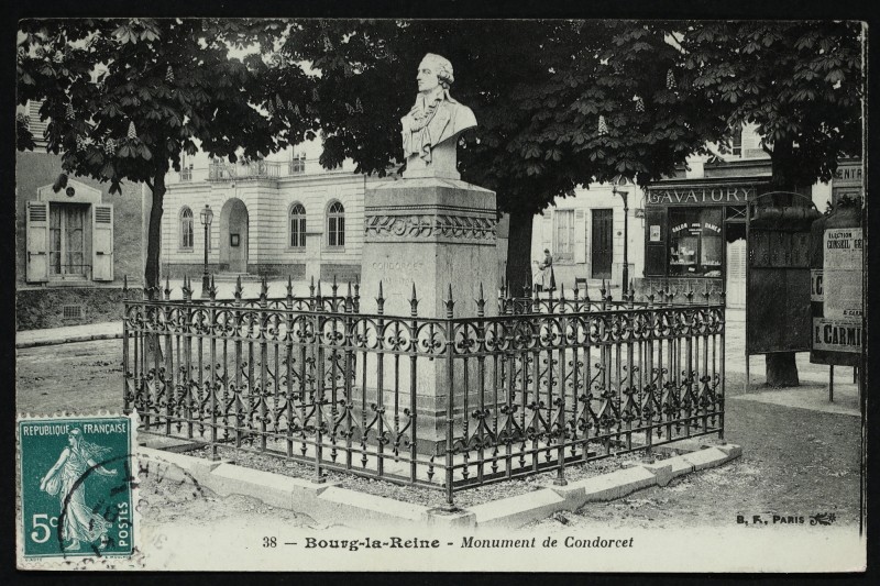 Carte postale ancienne Monument de Condorcet à Bourg-la-Reine