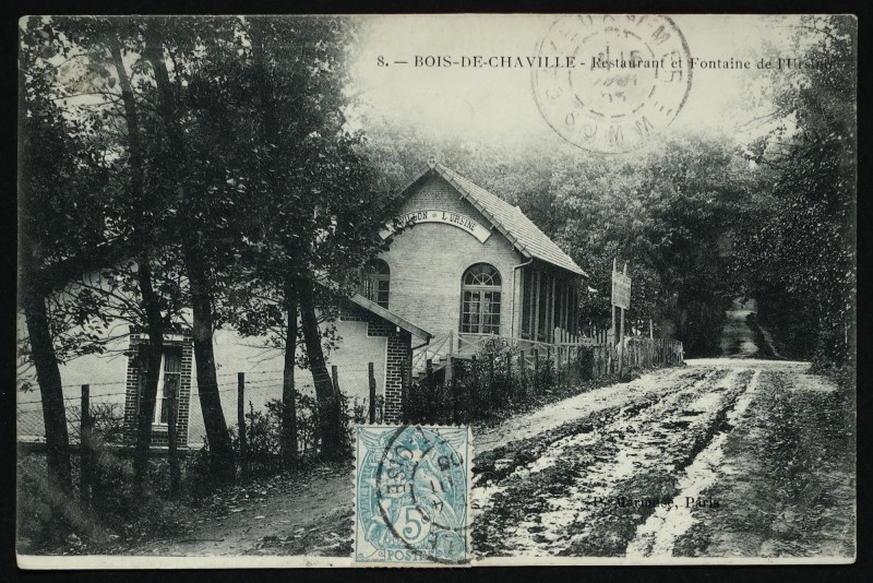 Carte postale ancienne Restaurant et Fontaine de l'Ursine à Chaville