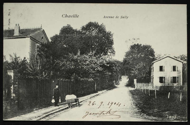 Carte postale ancienne Avenue de Sully à Chaville