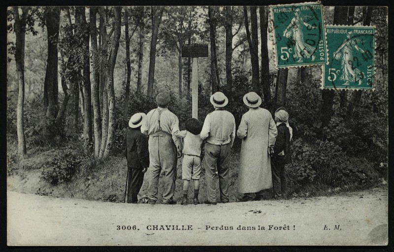 Carte postale ancienne Perdus dans la Forêt à Chaville