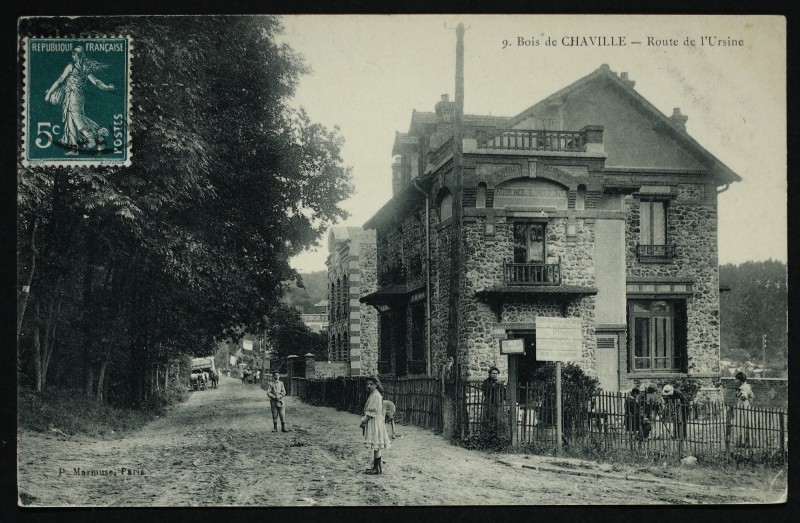 Carte postale ancienne Route de l'Ursine à Chaville