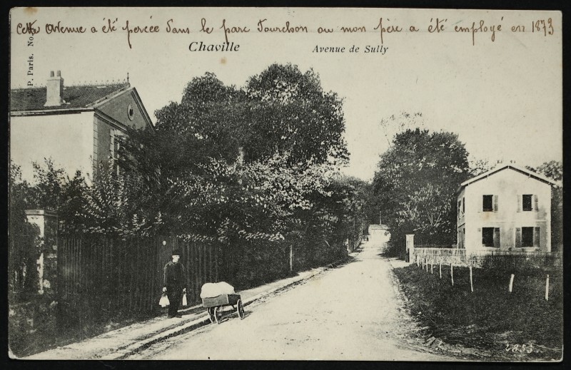 Carte postale ancienne Avenue de Sully à Chaville
