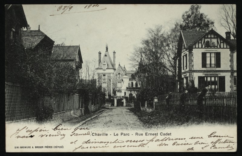 Carte postale ancienne Le Parc - Rue Ernest Cadet à Chaville