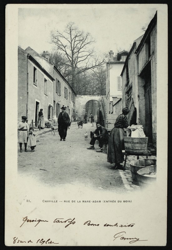 Carte postale ancienne Rue de la Mare-Adam (Entrée du bois) à Chaville