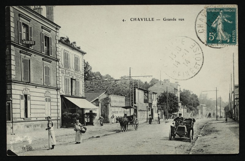 Carte postale ancienne Grande Rue à Chaville