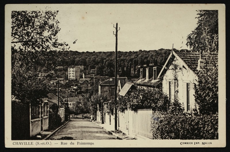 Carte postale ancienne Rue du printemps à Chaville