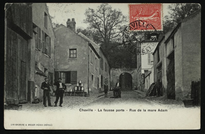 Carte postale ancienne La fausse porte - Rue de la Mare Adam à Chaville