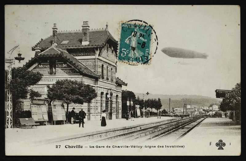 Carte postale ancienne La Gare de Chaville-Vélizy (Ligne des Invalides) à Chaville