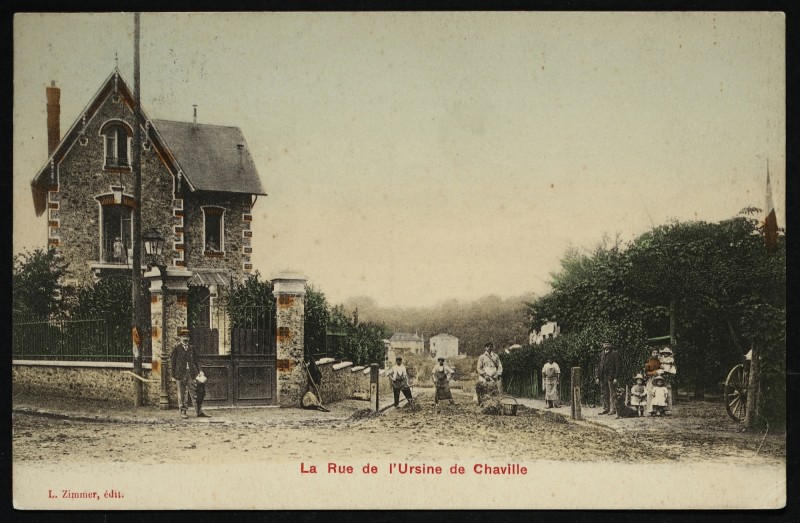 Carte postale ancienne La Rue de l'Ursine de Chaville à Chaville