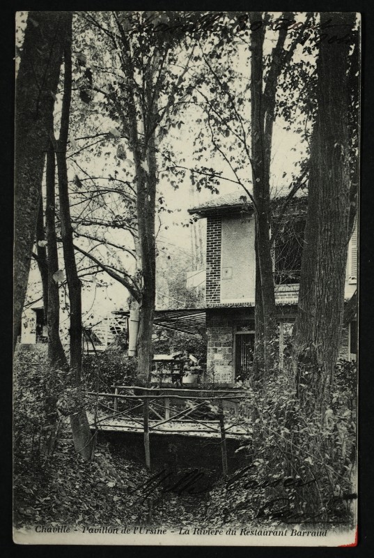 Carte postale ancienne Pavillon de l'Ursine - La Rivière du Restaurant Barraud à Vélizy-Villacoublay