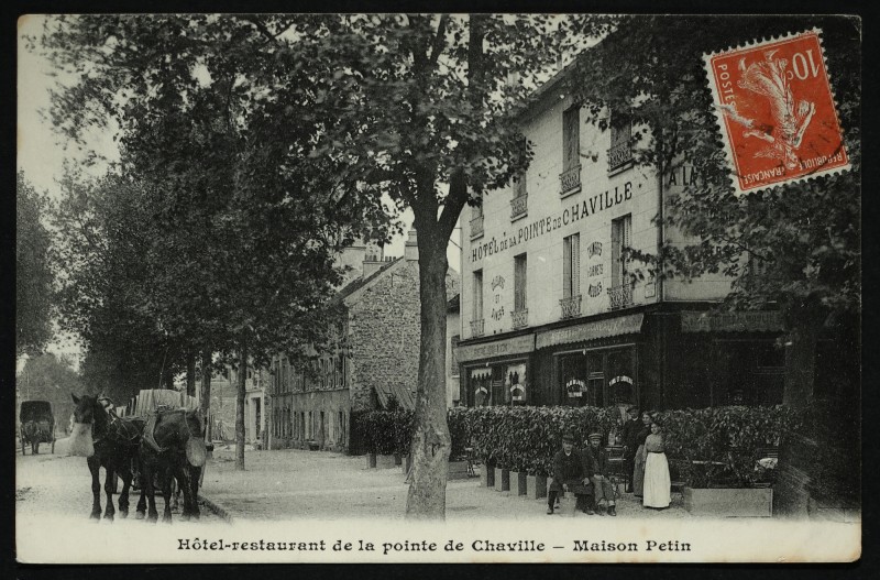 Carte postale ancienne Hôte-restaurant de la pointe de Chaville - Maison Petin à Chaville