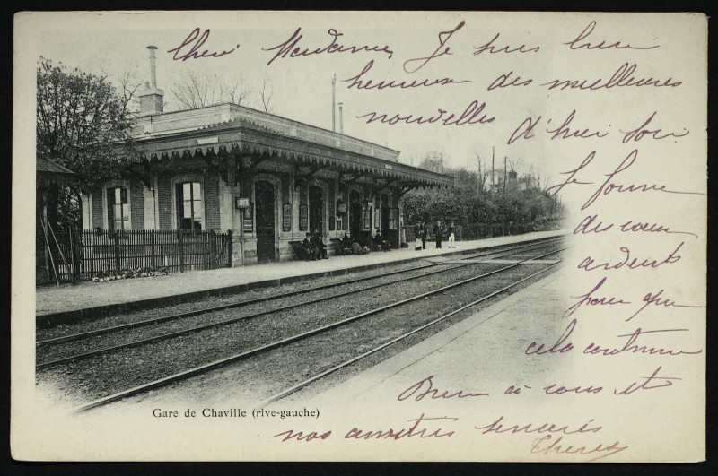 Carte postale ancienne Gare de Chaville (rive-gauche) à Chaville