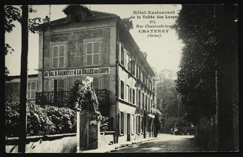 Carte postale ancienne Hôtel-restaurant de la Vallée des Loups-104 rue Hôtel-restaurant de la Vallée des Loups-104 rue Châteaubriant à Châtenay-Malabry