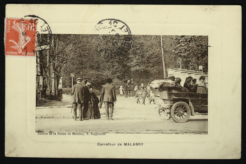 Carte postale ancienne Carrefour de Malabry à Châtenay-Malabry