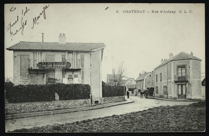 Carte postale ancienne Rue d'Aulnay à Châtenay-Malabry