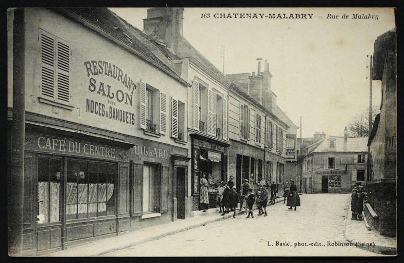 Carte postale ancienne Rue Malabry à Châtenay-Malabry