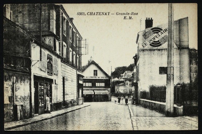 Carte postale ancienne Grande-Rue à Châtenay-Malabry