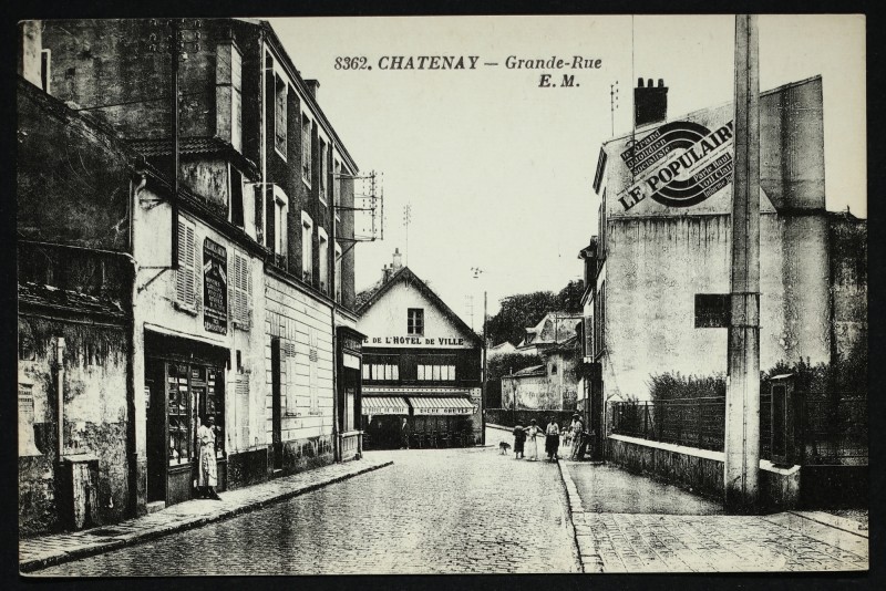 Carte postale ancienne Grande-Rue à Châtenay-Malabry