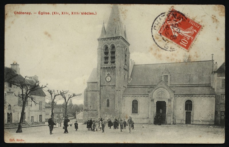 Carte postale ancienne Eglise (XIè, XIIè, XIIIè siècle) à Châtenay-Malabry