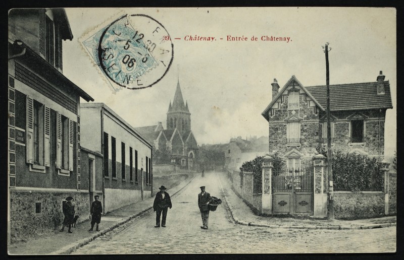 Carte postale ancienne Entrée de Châtenay à Châtenay-Malabry