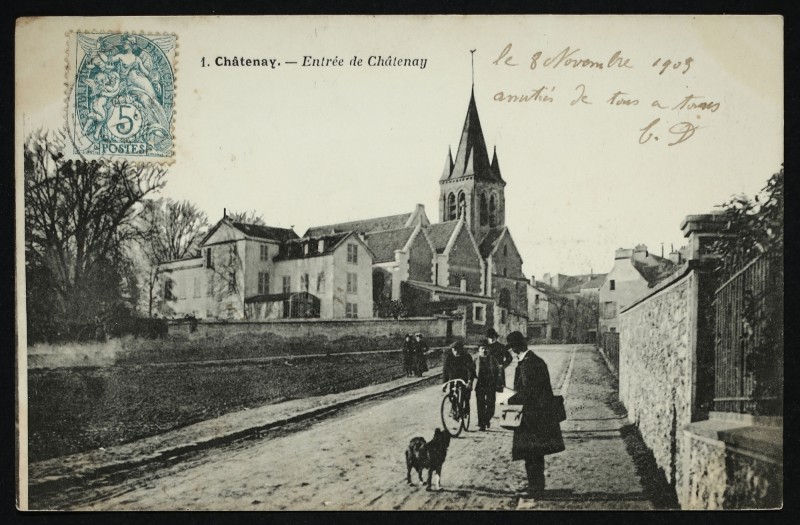 Carte postale ancienne Entrée de Châtenay à Châtenay-Malabry
