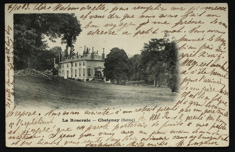 Carte postale ancienne La roseraie à Châtenay-Malabry