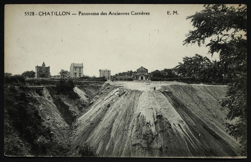 Carte postale ancienne Panorama des Anciennes carrières à Châtillon