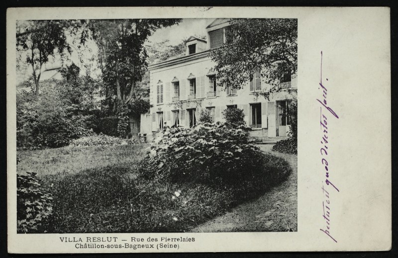Carte postale ancienne Villa Reslut - Rue des Pierrelaies à Châtillon