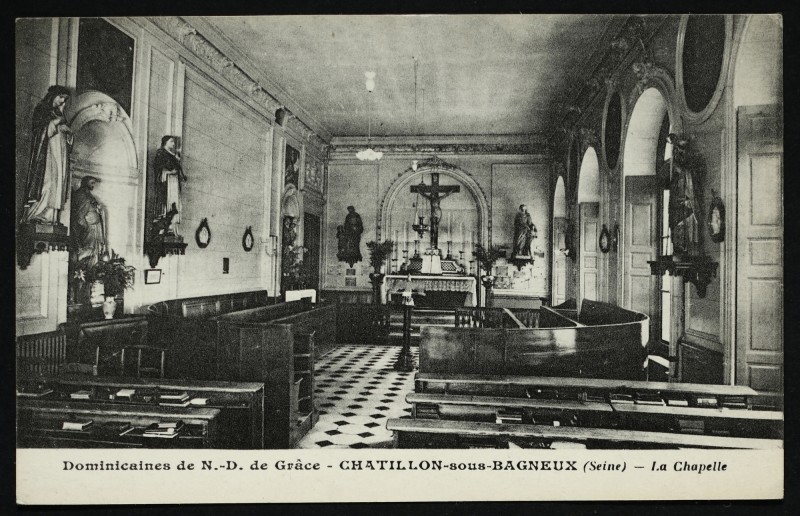 Carte postale ancienne Dominicaines de N.-D. de Grâce - La Chapelle à Châtillon