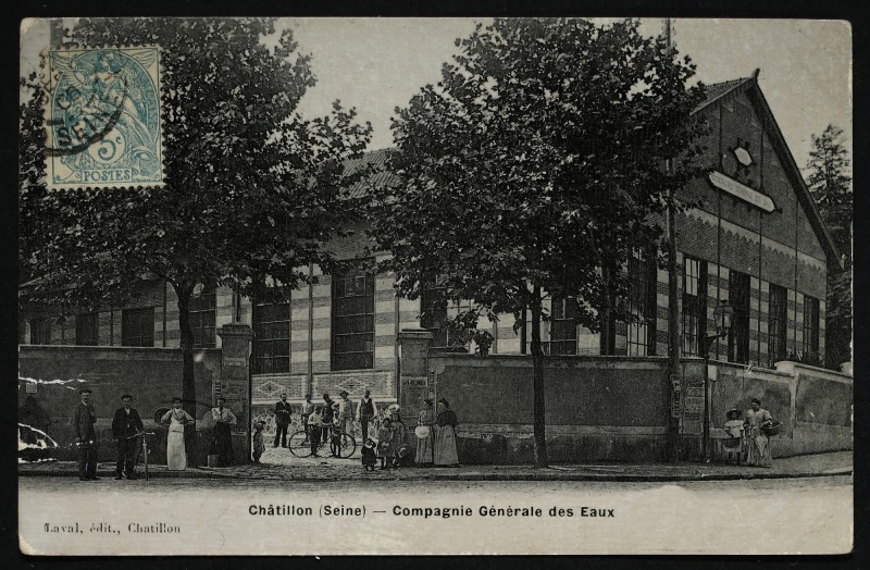Carte postale ancienne Compagnie générale des Eaux à Châtillon