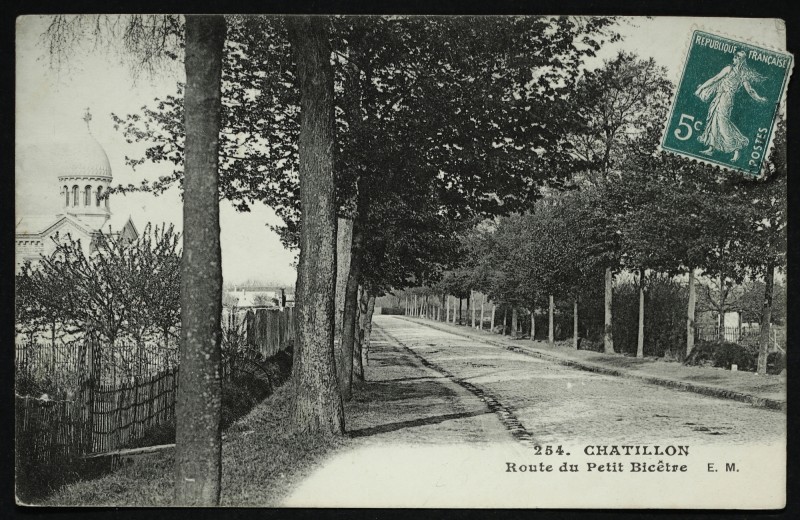 Carte postale ancienne Route du Petit Bicêtre à Châtillon