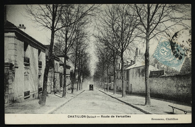 Carte postale ancienne Route de Versailles à Châtillon