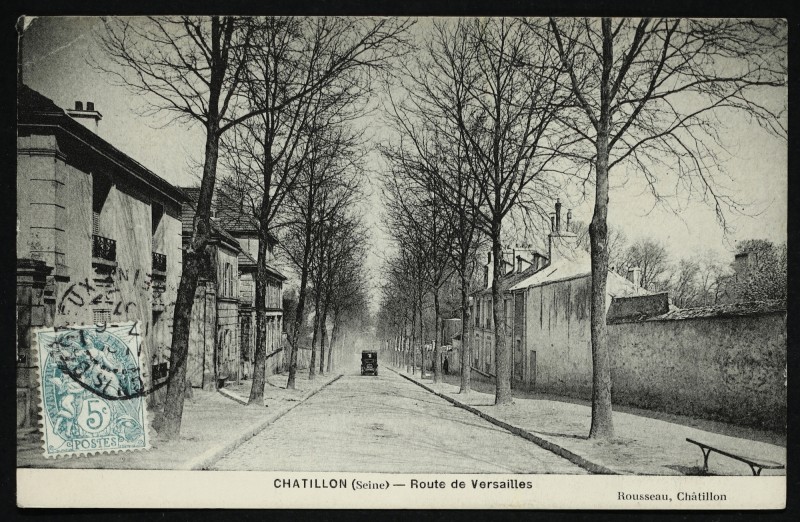 Carte postale ancienne Route de Versailles à Châtillon
