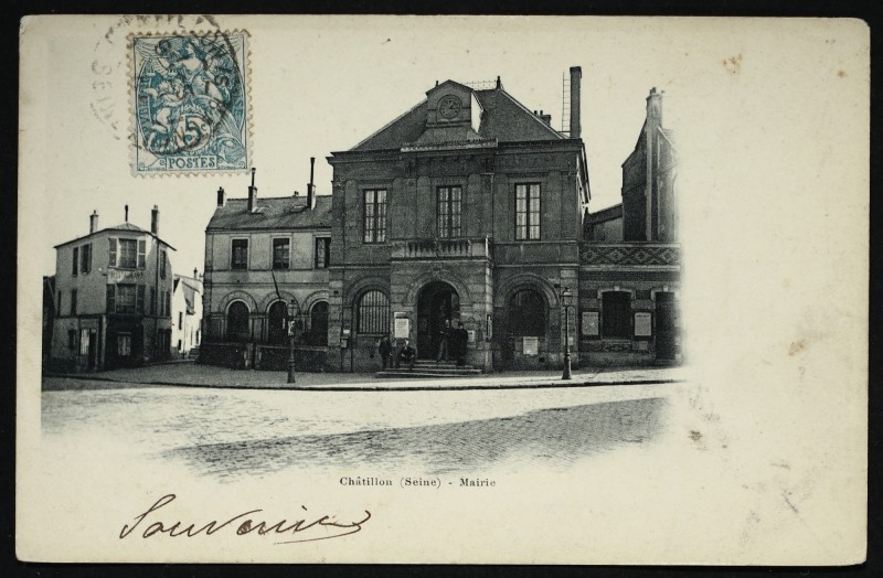 Carte postale ancienne Mairie à Châtillon