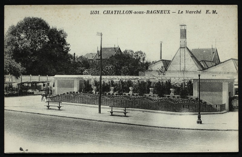 Carte postale ancienne Le Marché à Châtillon