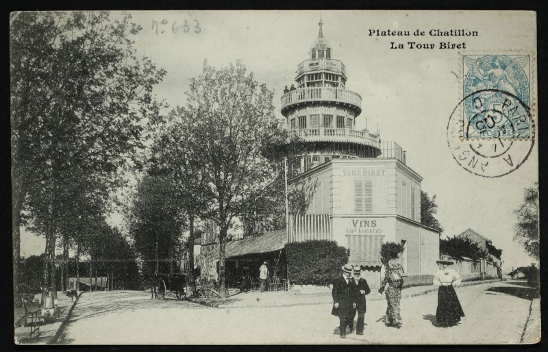 Carte postale ancienne Plateau de Châtillon - La Tour Biret à Fontenay-aux-Roses