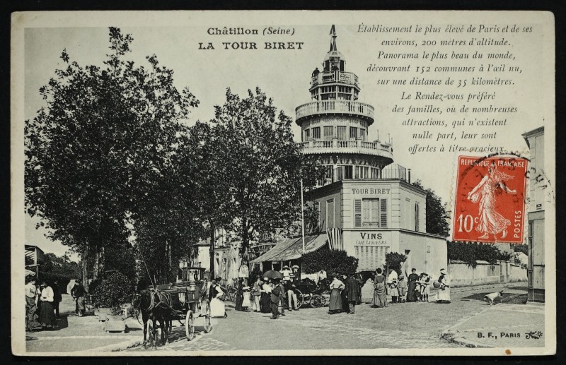 Carte postale ancienne La Tour Biret à Châtillon