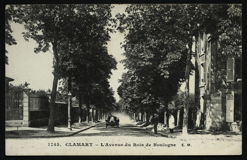 Carte postale ancienne Clamart - L'avenue du Bois de Boulogne à Clamart