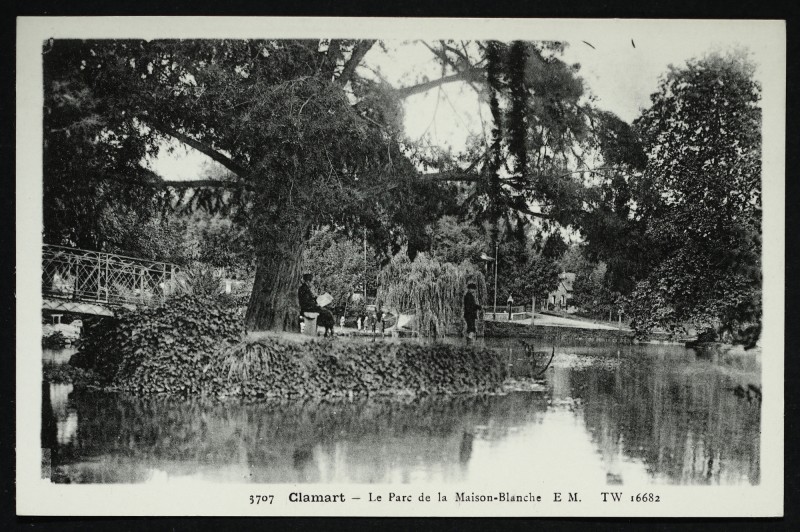 Carte postale ancienne Le Parc de la Maison -Blanche à Clamart