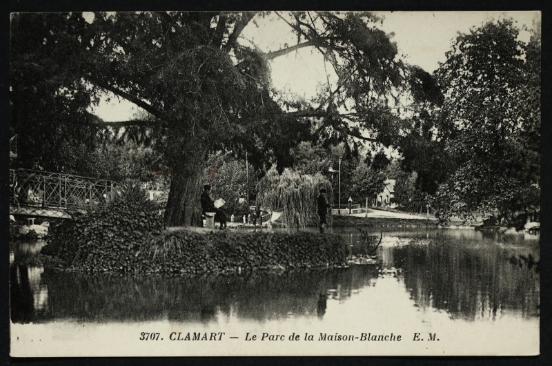 Carte postale ancienne Le Parc de la Maison -Blanche à Clamart