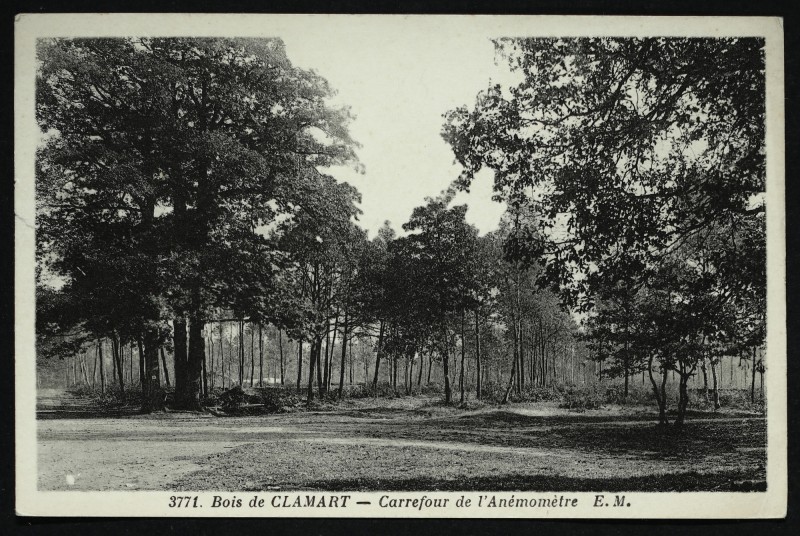 Carte postale ancienne Bois de Clamart - Carrefour de l'anémomètre à Clamart